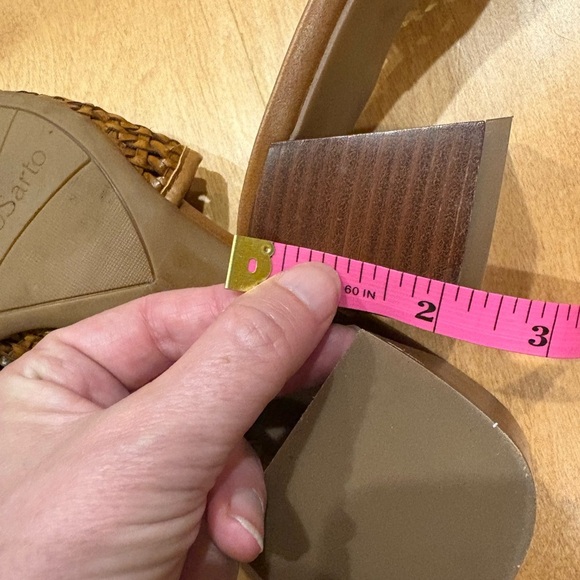 Franco Sarto Nalla leather mules slides shoes sz 10 woven - Picture 7 of 8